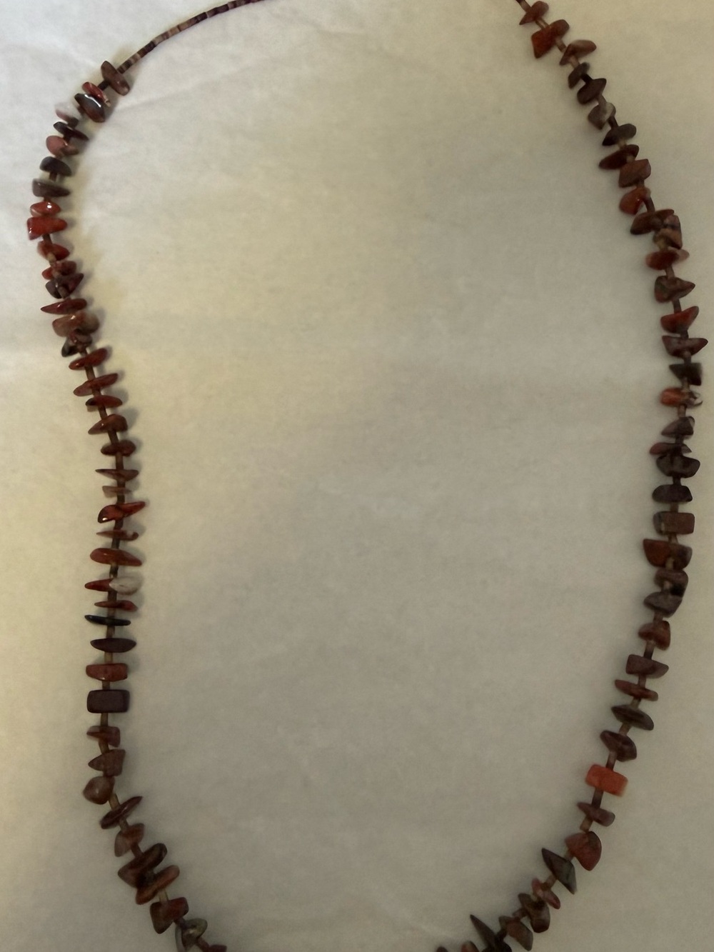 Natural Red Jasper Chip Necklace for Women